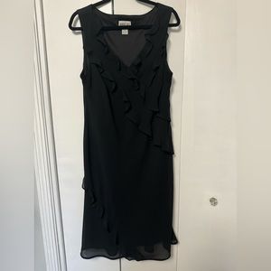 Black knee length cocktail dress